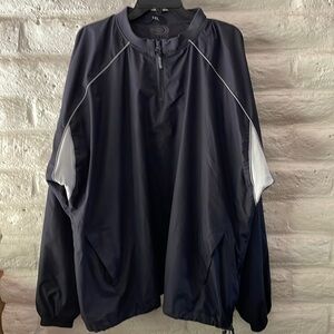 Elite Sports men’s navy blue & white half zip pullover